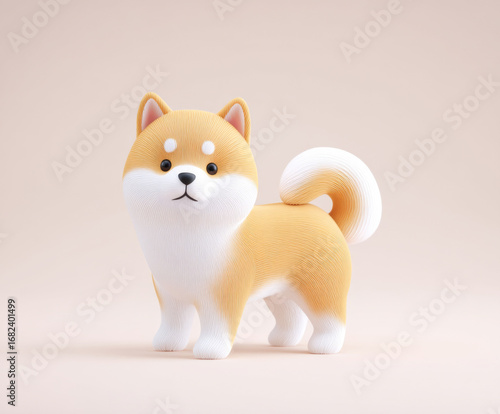 Cute cartoon Shiba Inu model