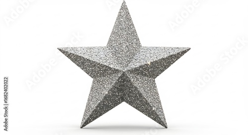 輝く銀の星 きらめく質感 上品な装飾 This translates roughly to: Shining silver star, sparkling texture, elegant decoration.. AI Generated