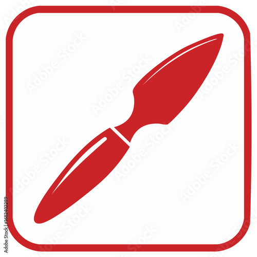 Red spudger pry tool icon for electronics repair and opening service
