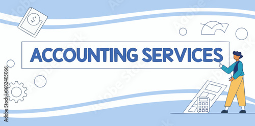 Accounting services business concept illustration 