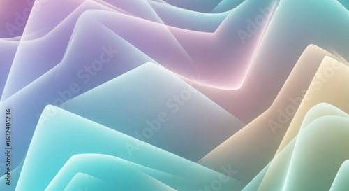 Abstract Pastel Gradient Waves Background