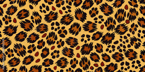 Classic leopard print pattern with spotted accents