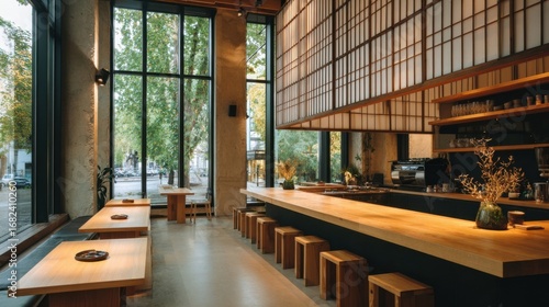 おしゃれな日本料理屋さんの店内