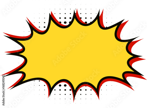Comic Explosion with Halftone, Comic Explosion