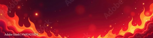 Hot red cartoon fire frames, perfect for banners and badges , badge, border
