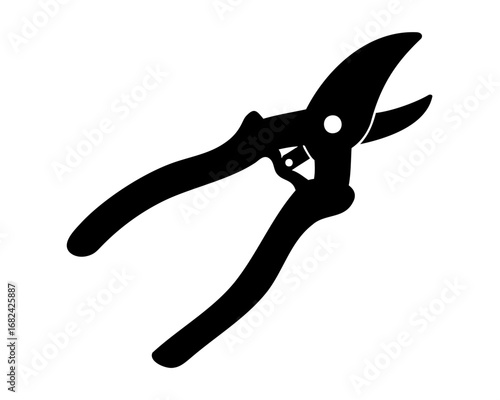 Silhouette of Garden Pruning Shears, a Versatile Tool for Plant Care