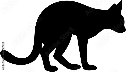 Caracal Silhouette Vector | Wild Cat Animal Outline Clipart SVG