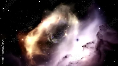 Wallpaper Mural Cosmic nebula explosion in deep space seamless looping 4k video background Torontodigital.ca