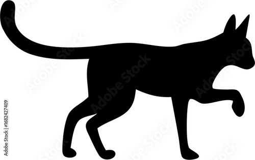 Caracal Silhouette Vector | Wild Cat Animal Outline Clipart SVG