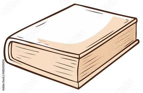 Classic Hardcover Book Illustration for Educational Resources and Graphic Design Projects