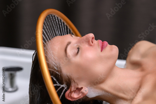 Japanese head spa water therapy session