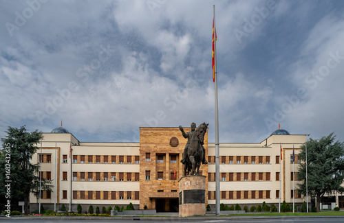 The North Macedonia Assembly Building--also known as Sobranie Palace--in Skopje