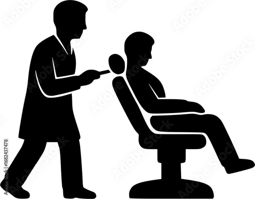Dentist Silhouette Vector | Dental Clinic Doctor Outline | Medical Healthcare Design