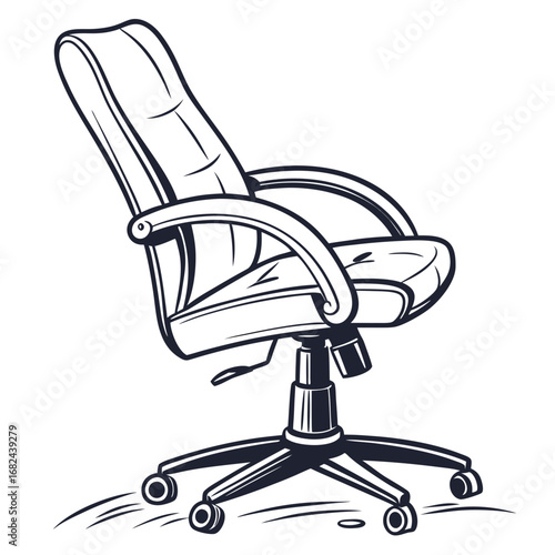 Executive office chair with casters executive chair
