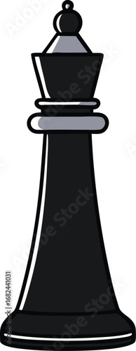 Sleek black chess bishop illustration upright vector graphic scalable eps icon transparent background