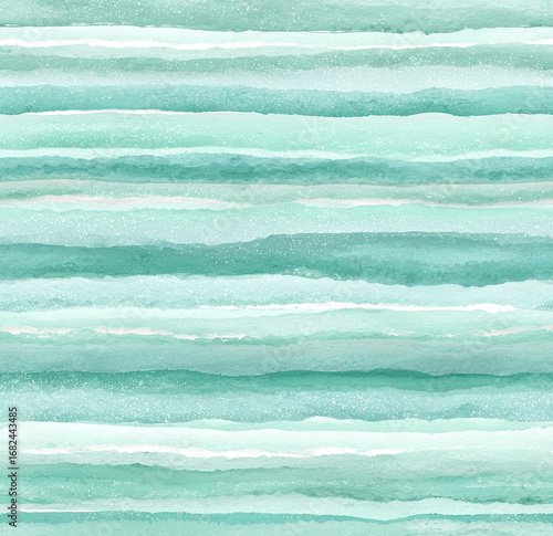 Delicate teal horizontal stripes.  A seamless pattern of soft teal and white stripes