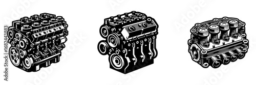 Modern Minimalist Valve Control Icon, Flat Silhouette of a Mechanical Flow Component Vector for Industrial Illustration Design