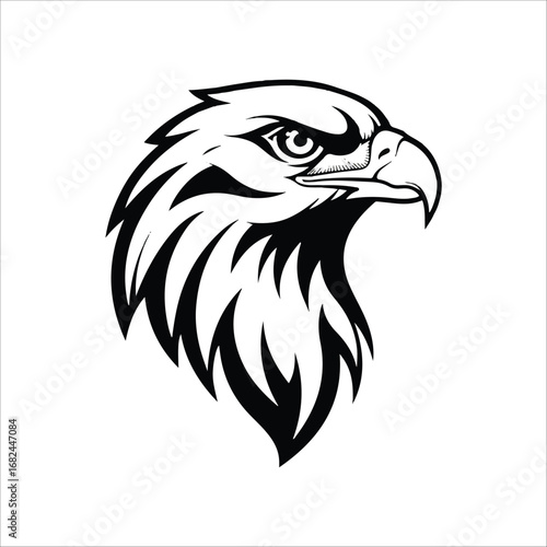 Eagle head logo icon isolated white background
