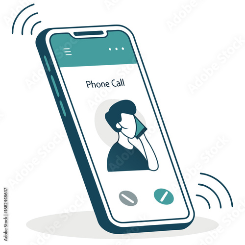 Smartphone receiving a call phone call incoming call