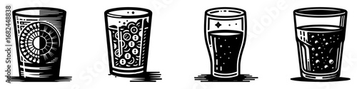 Modern Minimalist Quarter Glass Icon, Flat Silhouette of a Vehicle Side Window Component Vector for Automotive Illustration Design