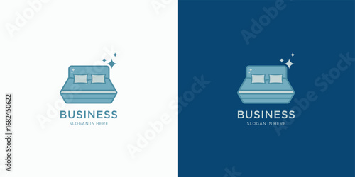 Mattress  icon,  Bed room idea logo design inspiration 