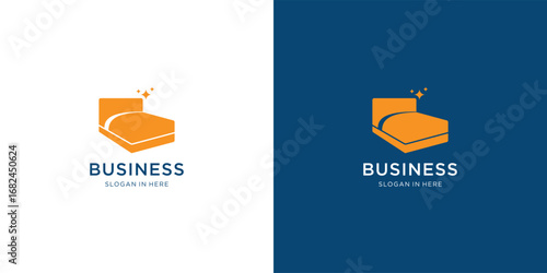 Bed room idea logo design inspiration 