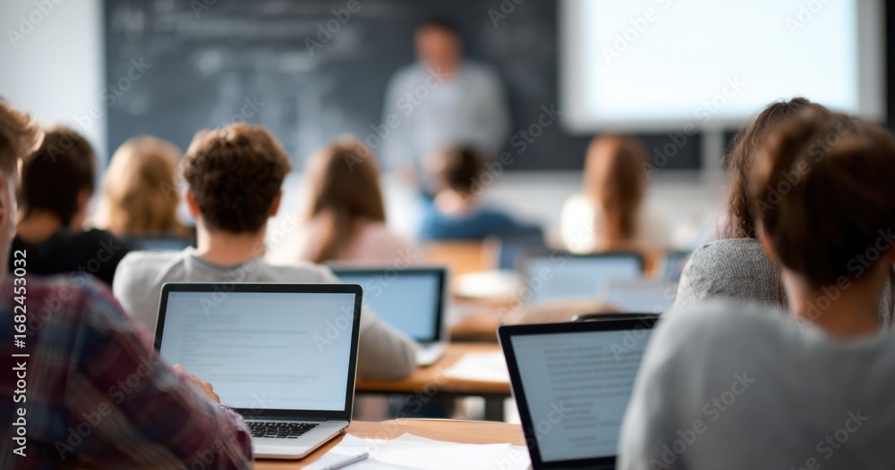 © Jamtana - Students Using Laptops in a University Lecture Hall © Jamtana - Students Using Laptops in a University Lecture Hall