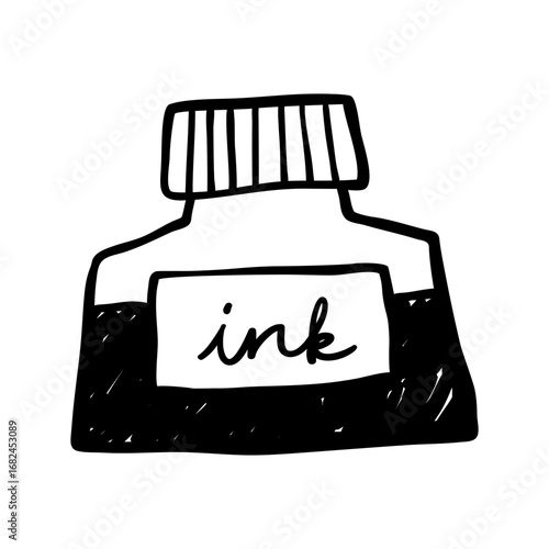 Hand Drawn Ink Bottle