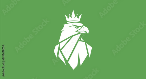 Powerful Eagle in Suit and Crown: Symbol of Leadership.