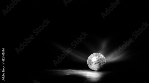 disco ball on black background