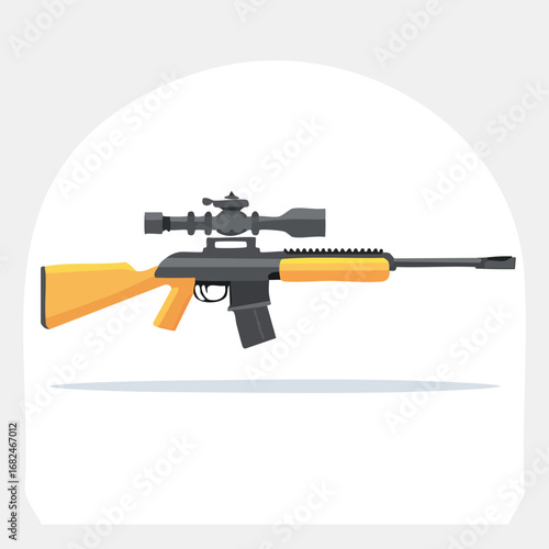 Modern Tactical Marksman Rifle with Custom Color Stock - AI Generated