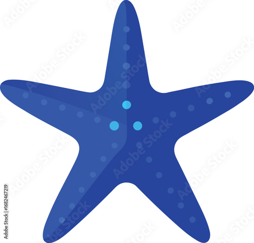 Blue starfish vector illustration natural ocean find scalable eps icon transparent background