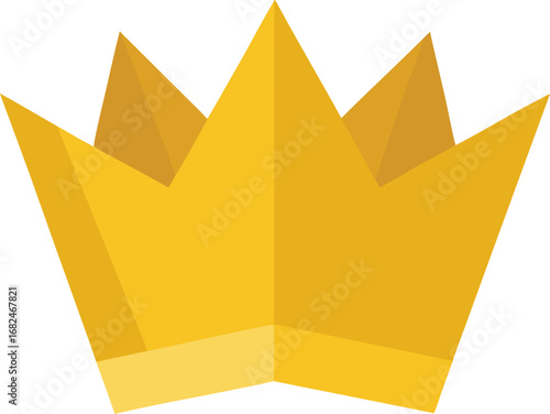 Golden crown vector illustration royal symbol of power authority and prestige scalable eps transparent background