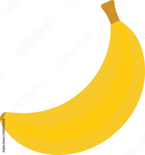 Ripe yellow banana vector illustration isolated fruit graphic scalable eps transparent background