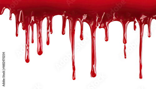 Dripping crimson liquid against black