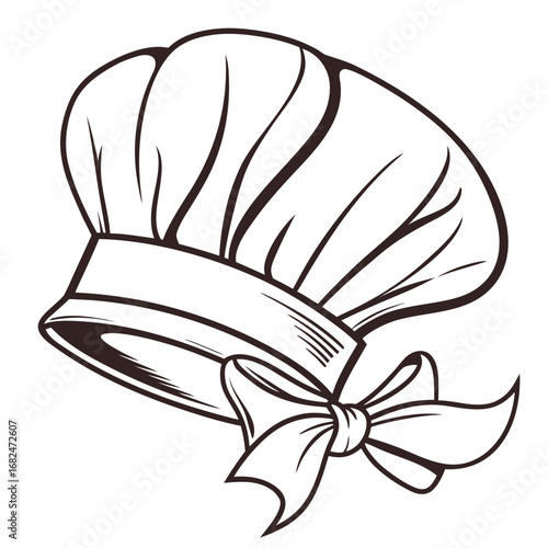 Chef Hat With Ribbon cook hat toque blanche