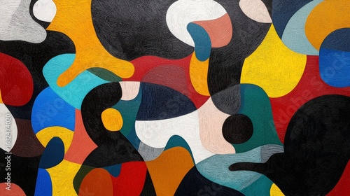 Colorful abstract shapes art