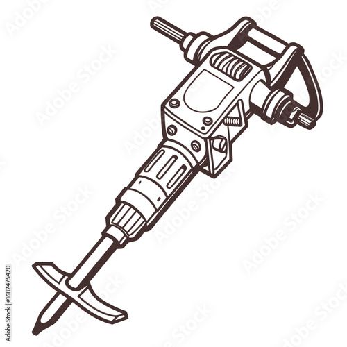 Heavy duty jackhammer tool for breaking ground construction demolition