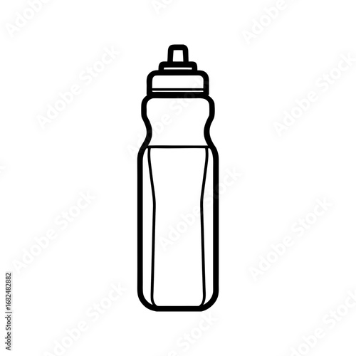 Simple outline icon of a sports water bottle
