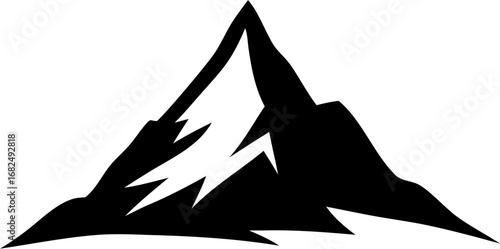 Mountains Silhouettes Vector | Landscape Outline Clipart | Nature Peak Graphic Design
