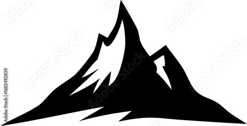Mountains Silhouettes Vector | Landscape Outline Clipart | Nature Peak Graphic Design