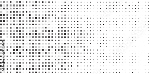 Modern rectangle halftone gradient texture. Vanishing polka dot simple modern abstract design