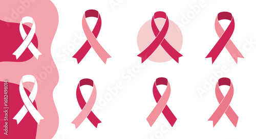 Support awareness with vibrant pink ribbon designs for hope and solidarity campaigns
