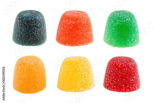  set of assorted gumdrops isolated on transparent background, Clipart png