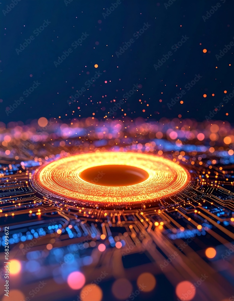 Obraz premium Circuit Board Abstract Art