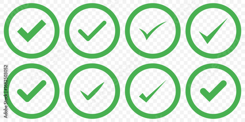 Green check box icon with correct, accept checkmark icons green tick box, check list circle frame - checkbox symbol sign. Green check mark icon in a box. Tick symbol in green. EPS 10.
