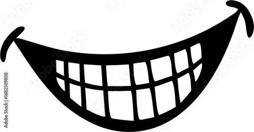 Smile Silhouette Vector | Happy Face Outline | Emotion Expression Graphic Design