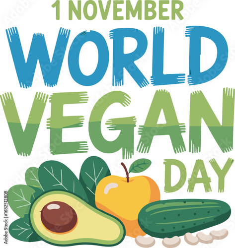 Celebrate world vegan day with fresh fruits and vegetables