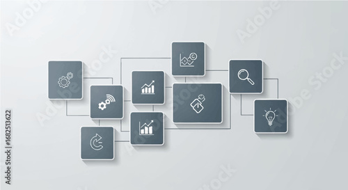 Visualizing Data and Progress with Digital Icons and Connectivity