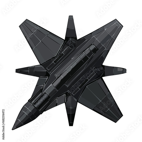 Sleek Sci-Fi Interceptor Jet with Forward-Swept Wings - AI Generated